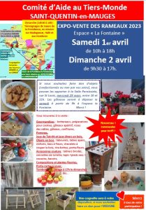 Expo-vente du Comité d’aide au tiers monde de Saint Quentin en Mauges